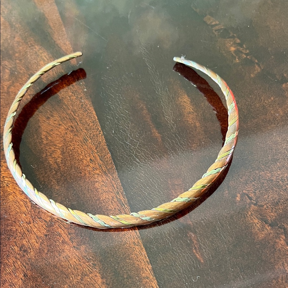 NWOT Copper Brass Neck Ring Necklace